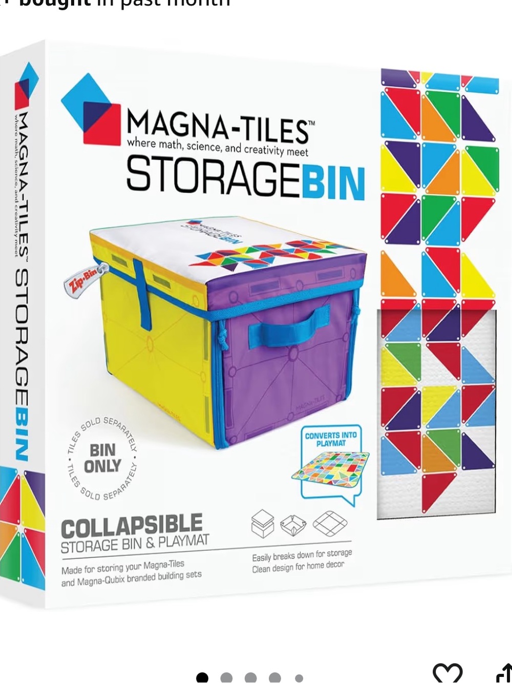 Magna tile Collapsible Storage Bin  container playmat